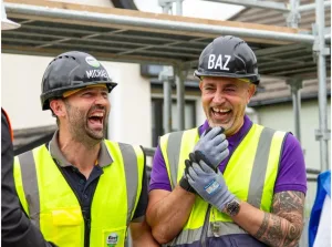 Landscapers working on site