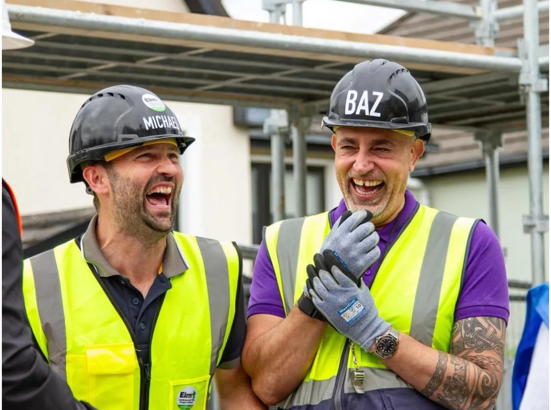 Landscapers working on site