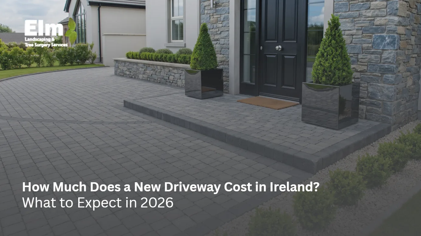 concrete driveway direct to frontyard of a home in ireland